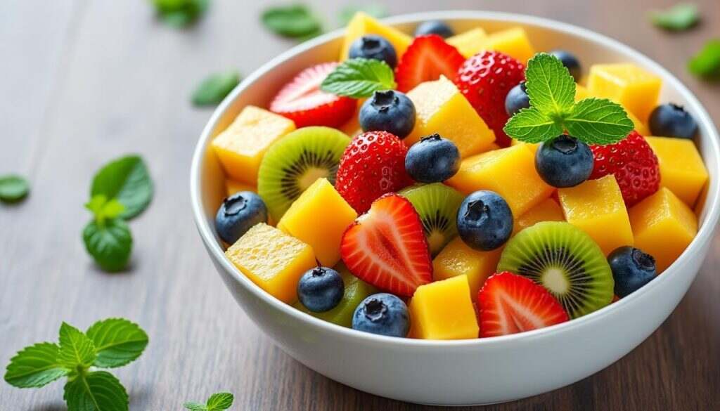 découvrez notre mélange succulent de fruits frais, une véritable explosion de fraîcheur qui ravira vos papilles. parfait pour une collation saine ou un dessert rafraîchissant, ce mélange coloré est un incontournable pour tous les amateurs de fruits.