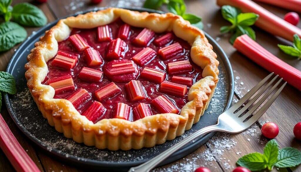 découvrez notre recette express de tarte à la rhubarbe, alliant simplicité et délices. en quelques étapes faciles, réalisez un dessert irrésistible qui ravira vos papilles !