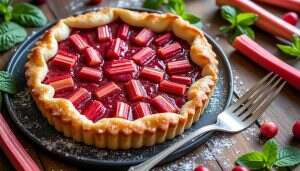 découvrez notre recette express de tarte à la rhubarbe, alliant simplicité et délices. en quelques étapes faciles, réalisez un dessert irrésistible qui ravira vos papilles !