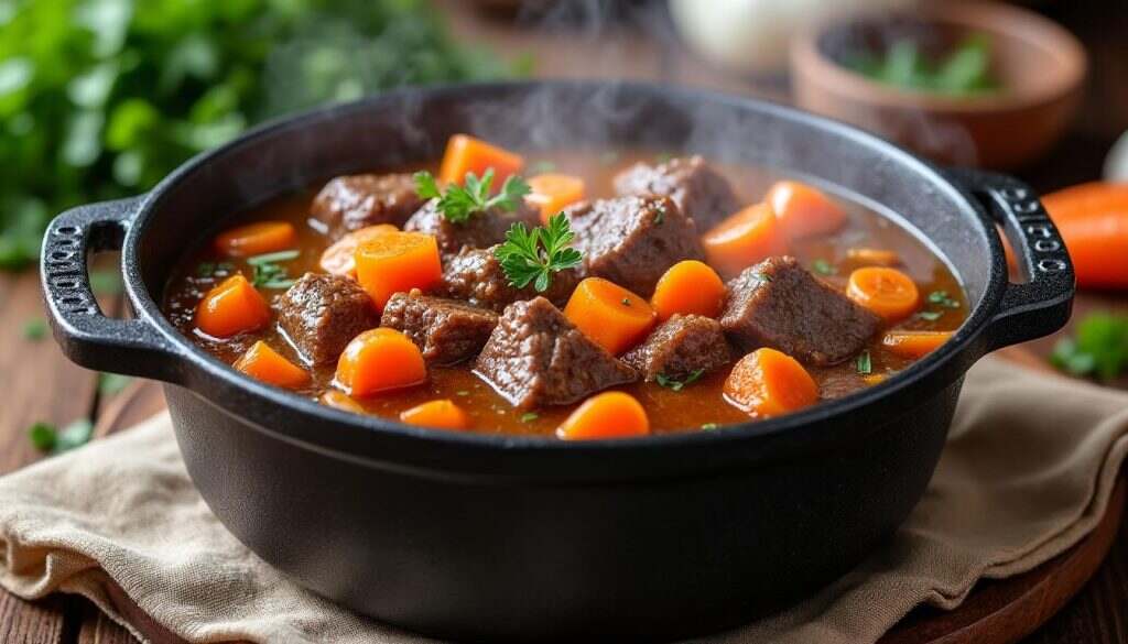 découvrez notre recette simplifiée de bœuf aux carottes, un plat savoureux et réconfortant qui ravira toute la famille. suivez nos étapes faciles pour préparer ce classique de la cuisine française en un rien de temps !