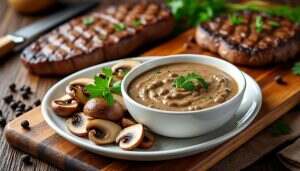 découvrez notre savoureuse sauce aux champignons, un accompagnement idéal pour sublimer vos steaks. apprenez à préparer cette délicieuse recette qui ravira vos papilles et celles de vos invités. idéale pour les repas en famille ou entre amis, cette sauce crémeuse transforme chaque bouchée en un véritable délice.