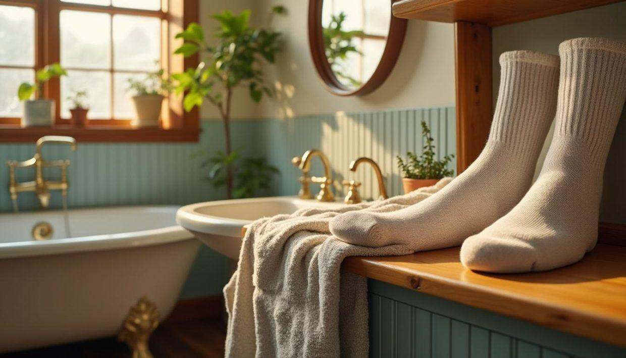 Découvrez cette astuce de grand-mère : une chaussette pour combattre l’humidité de votre salle de bain pour moins de 2 euros découvrez comment une simple chaussette peut transformer votre salle de bain en éliminant l'humidité, le tout pour moins de 2 euros ! suivez notre astuce de grand-mère pour un espace plus sain et agréable.