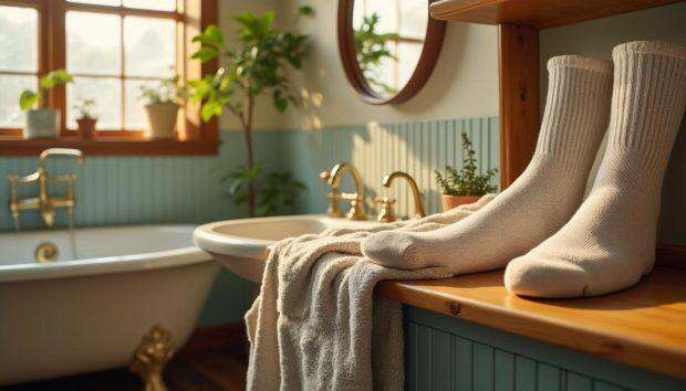 découvrez comment une simple chaussette peut transformer votre salle de bain en éliminant l'humidité, le tout pour moins de 2 euros ! suivez notre astuce de grand-mère pour un espace plus sain et agréable.