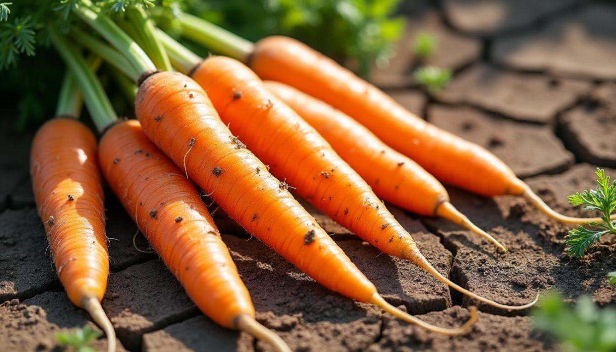 découvrez notre variété de carottes spécialement conçue pour prospérer dans des sols secs. ces carottes, aux racines sucrées et savoureuses, nécessitent peu d'arrosage, vous permettant de cultiver facilement des légumes sains même dans des conditions arides.