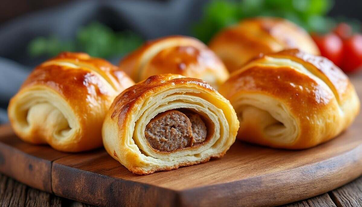 découvrez nos délicieux rouleaux feuilletés garnis de saucisse, un véritable régal pour vos papilles ! parfaits pour vos apéritifs ou vos encas, ces petits délices allient croustillant et saveurs savoureuses. idéals pour toutes vos occasions, laissez-vous séduire par cette recette qui ravira petits et grands.