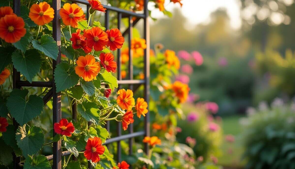 découvrez la capucine grimpante, une fleur comestible qui apportera couleur et saveur à votre jardin jusqu'aux premières gelées. apprenez à l'intégrer dans vos plats tout en embellissant vos espaces extérieurs.