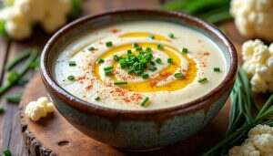 découvrez notre recette de soupe crémeuse de chou-fleur, un véritable délice réconfortant. parfaite pour réchauffer vos soirées, cette soupe onctueuse allie douceur et saveurs, vous invitant à un moment de pur plaisir culinaire.