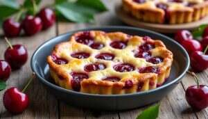 découvrez notre clafoutis aux cerises sans farine ni sucre, une délicieuse revisite d'un dessert traditionnel. profitez d'une expérience gourmande et saine, idéale pour le bien-être, tout en savourant le goût authentique des cerises.