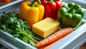 découvrez comment une éponge sèche peut améliorer la conservation de vos légumes dans le bac à légumes. adoptez cette astuce simple pour prolonger la fraîcheur et réduire l'humidité, tout en maintenant vos produits au meilleur état.