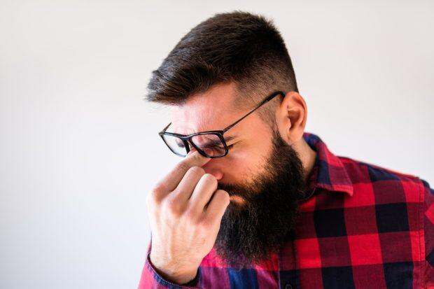 Overworked and tired man