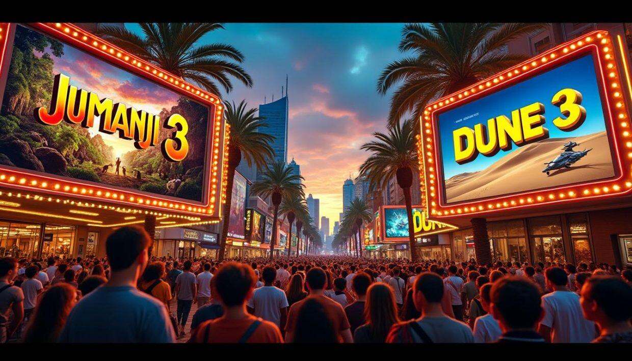 découvrez la date de sortie officielle de jumanji 3 et comment ce nouveau volet tant attendu pourrait concurrencer dune 3 au box-office. toutes les infos sur cette rivalité cinématographique imminente.