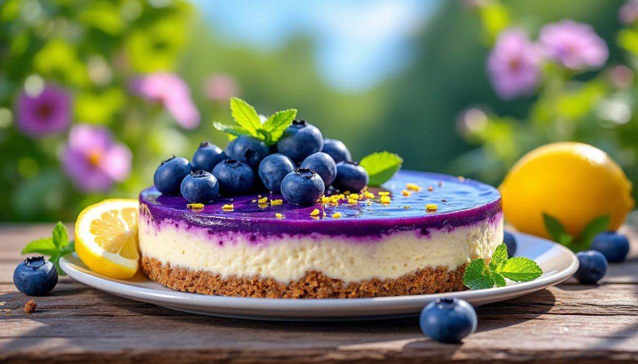 découvrez notre délicieuse recette de cheesecake estival sans cuisson, parfumé aux myrtilles juteuses et au zeste de citron rafraîchissant. parfait pour les chaudes journées d'été, ce dessert léger et savoureux est facile à préparer et ravira vos papilles. préparez-vous à impressionner vos invités avec ce délice fruité !