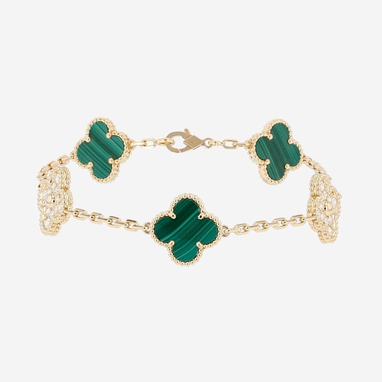 bracelet-van-cleef-arpels-vintage-alhambra-en-or-jaune-malachite-et-diamants