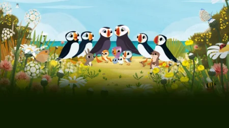 Nouveaux copains à Puffin Rock