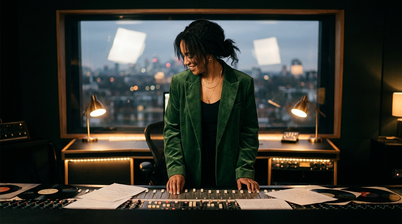 Illustration éditoriale — Jhené Aiko décroche son premier numéro un au Billboard 200