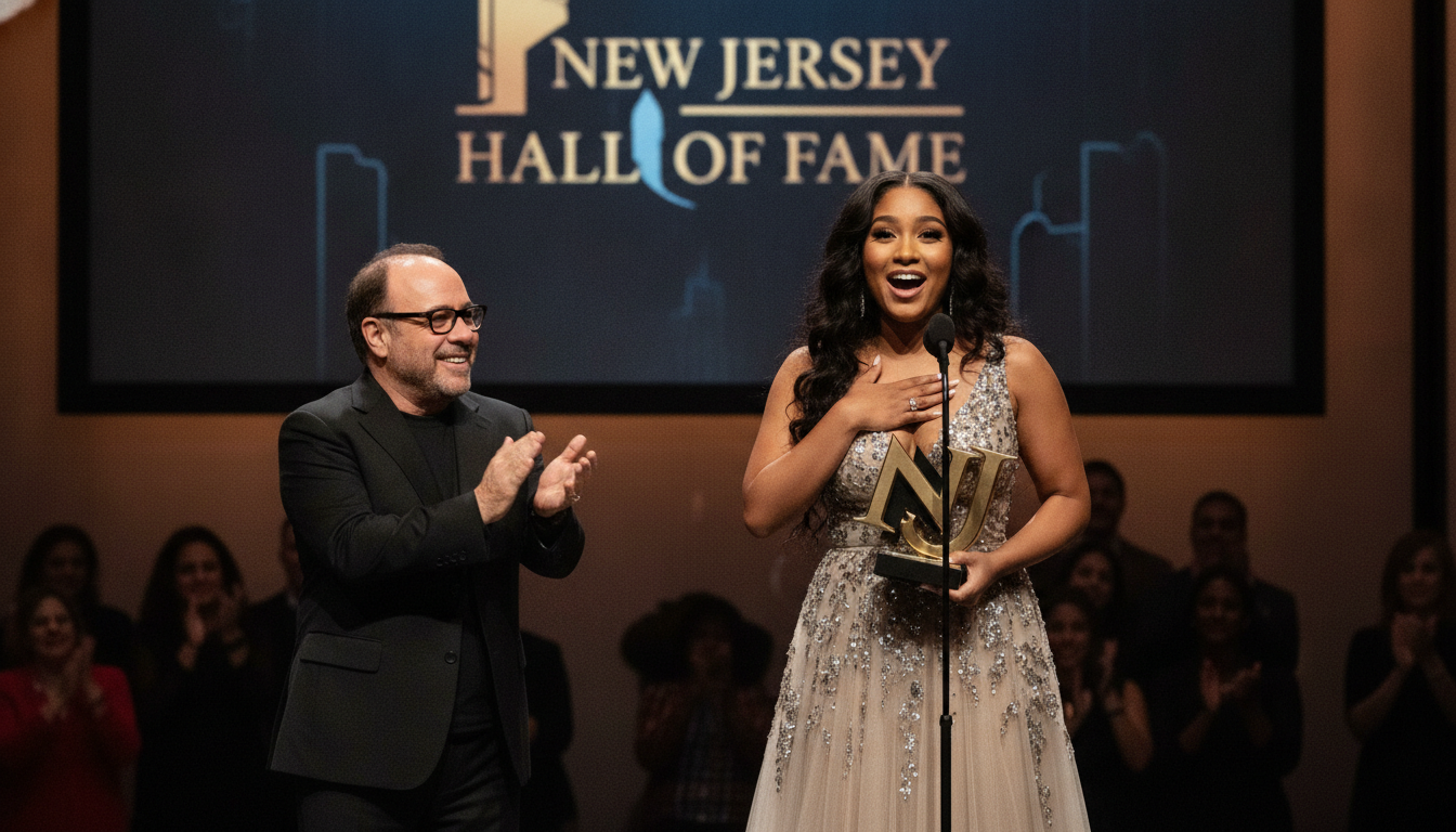 Illustration éditoriale — SZA entre au New Jersey Hall of Fame