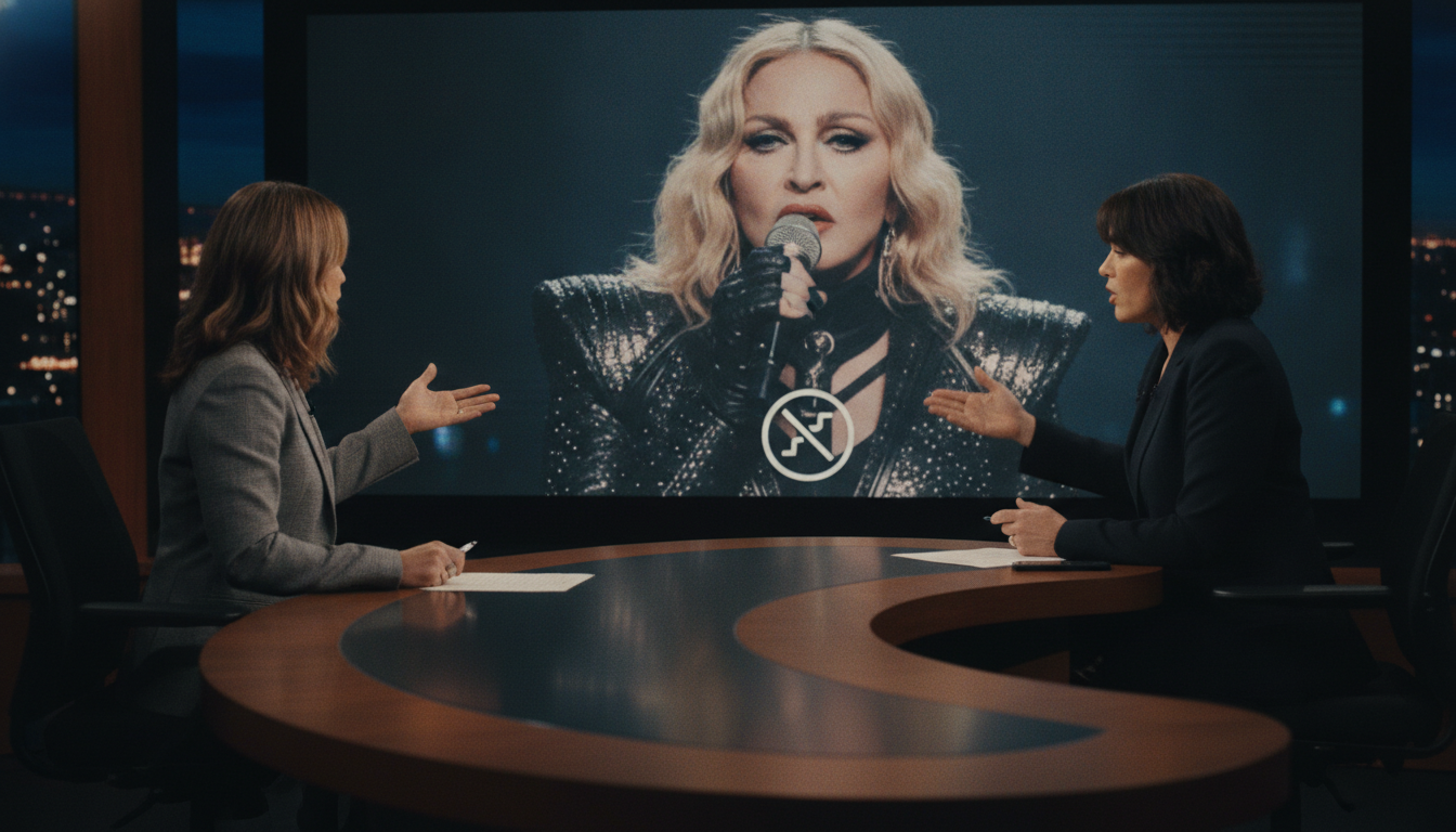 Illustration éditoriale — Madonna aux VMAs : The View dénonce les critiques sur son âge