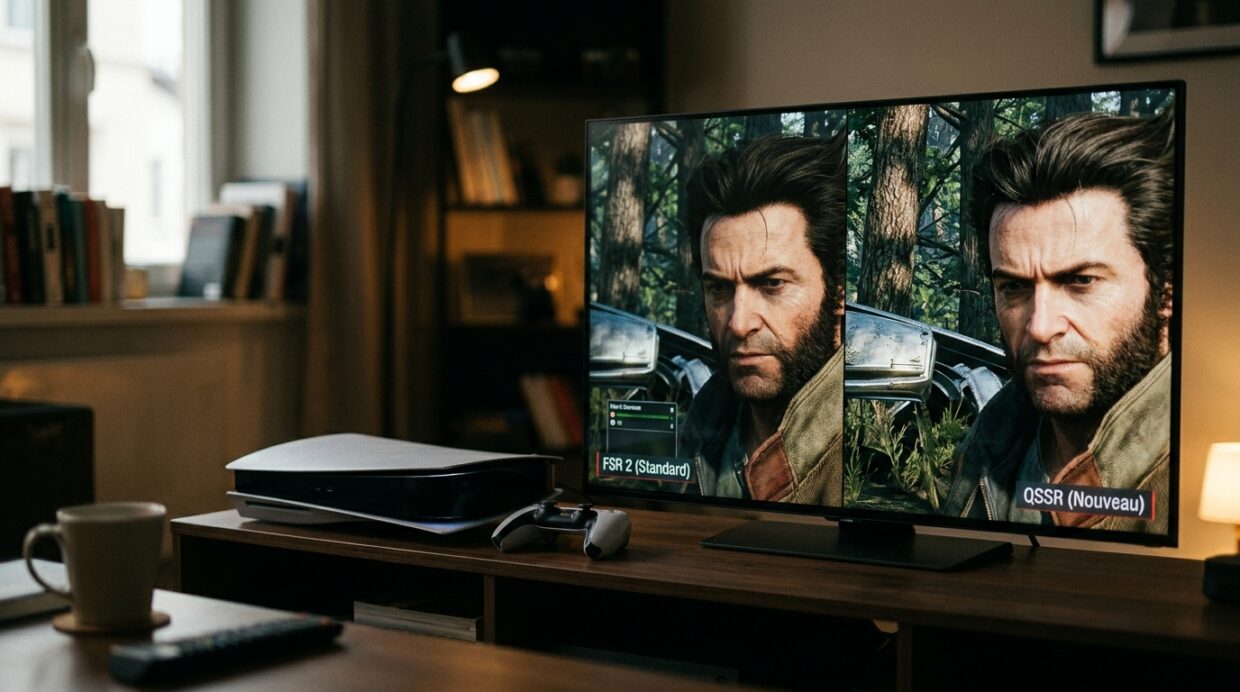 Illustration éditoriale — PS5 : Sony lance le QSSR, sans promettre l’image de la Pro