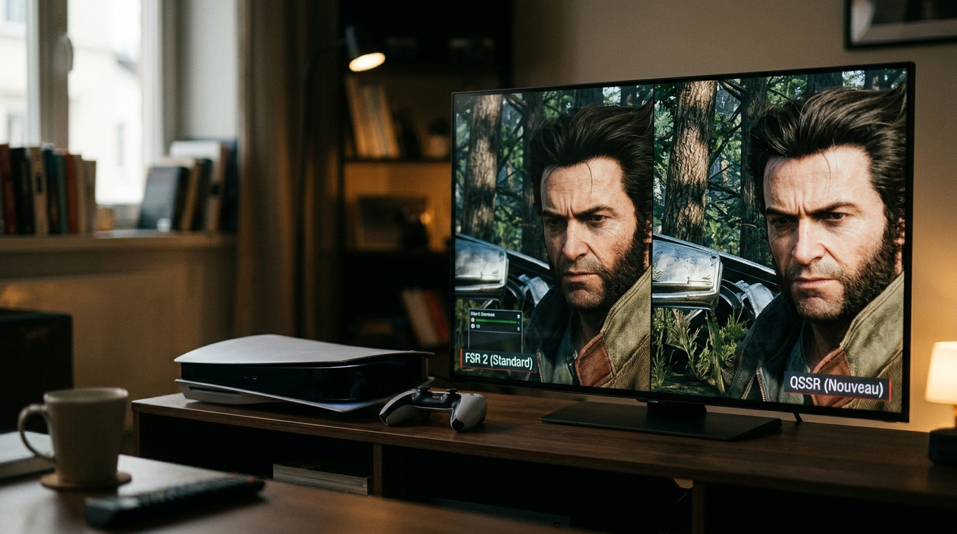 Illustration éditoriale — PS5 : Sony lance le QSSR, sans promettre l’image de la Pro