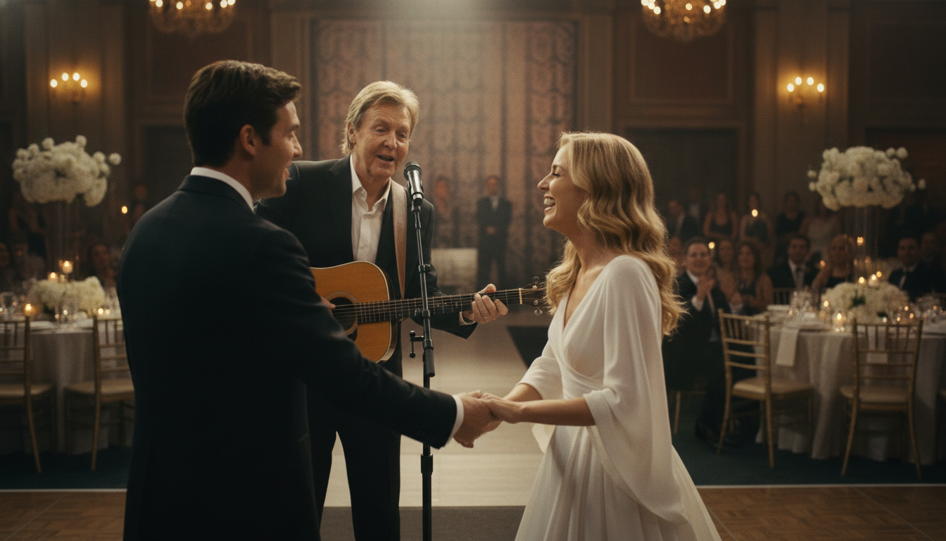 Illustration éditoriale — Paul McCartney raconte sa prestation au mariage de Taylor Swift