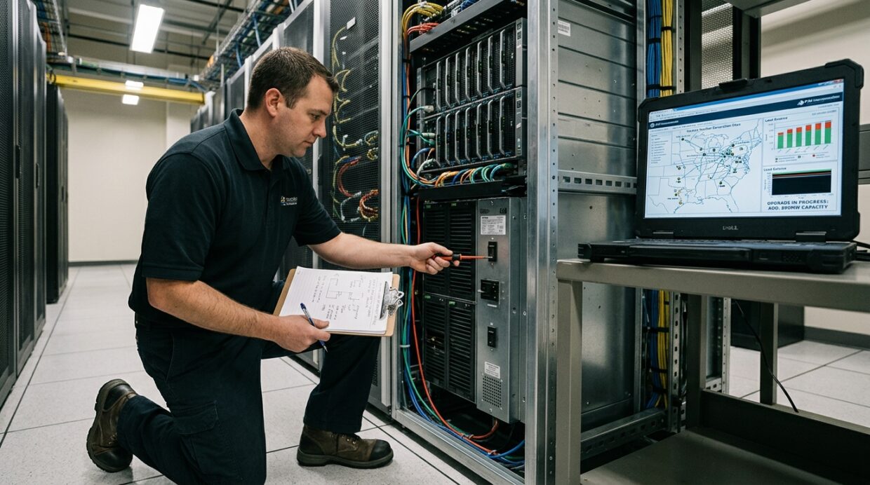 Illustration éditoriale — Google mise sur six sites nucléaires pour sécuriser son électricité