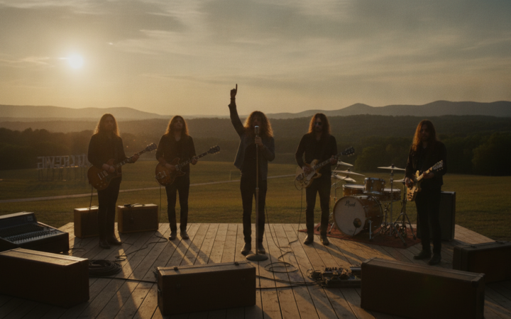 Illustration éditoriale — Greta Van Fleet sort Palace For The People, son quatrième album