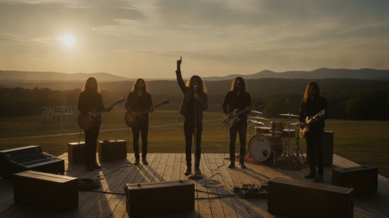 Illustration éditoriale — Greta Van Fleet sort Palace For The People, son quatrième album