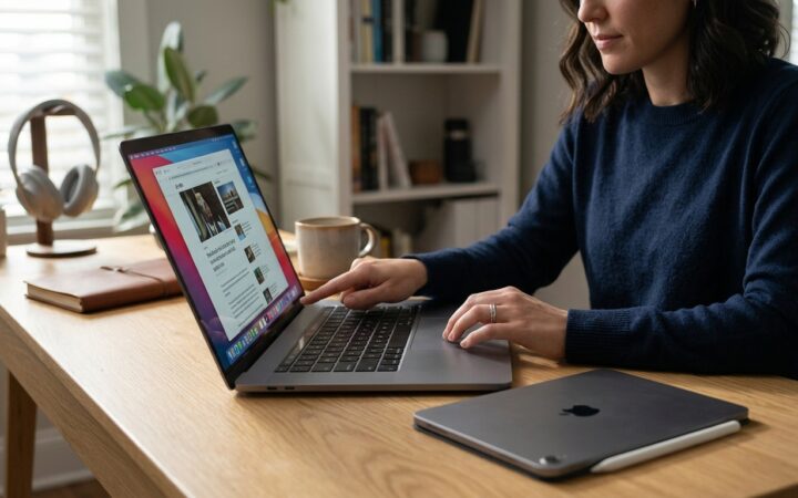 Illustration éditoriale — Apple : un MacBook Pro tactile évoqué pour fin octobre