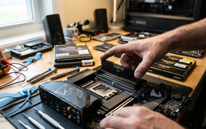 Illustration éditoriale — DDR4 : Gigabyte prépare ses cartes mères à de futurs Intel